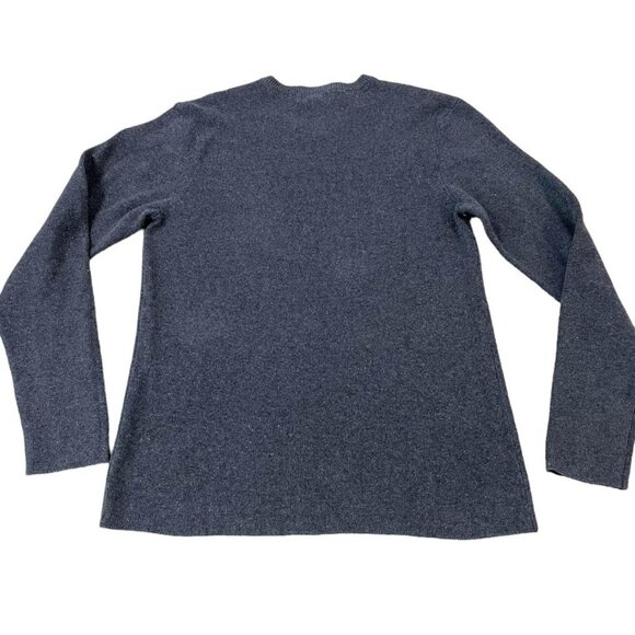 Old Navy V-Neck Sweater Men’s Size Gray Chest Stripe Classic Casual New - Picture 2 of 5